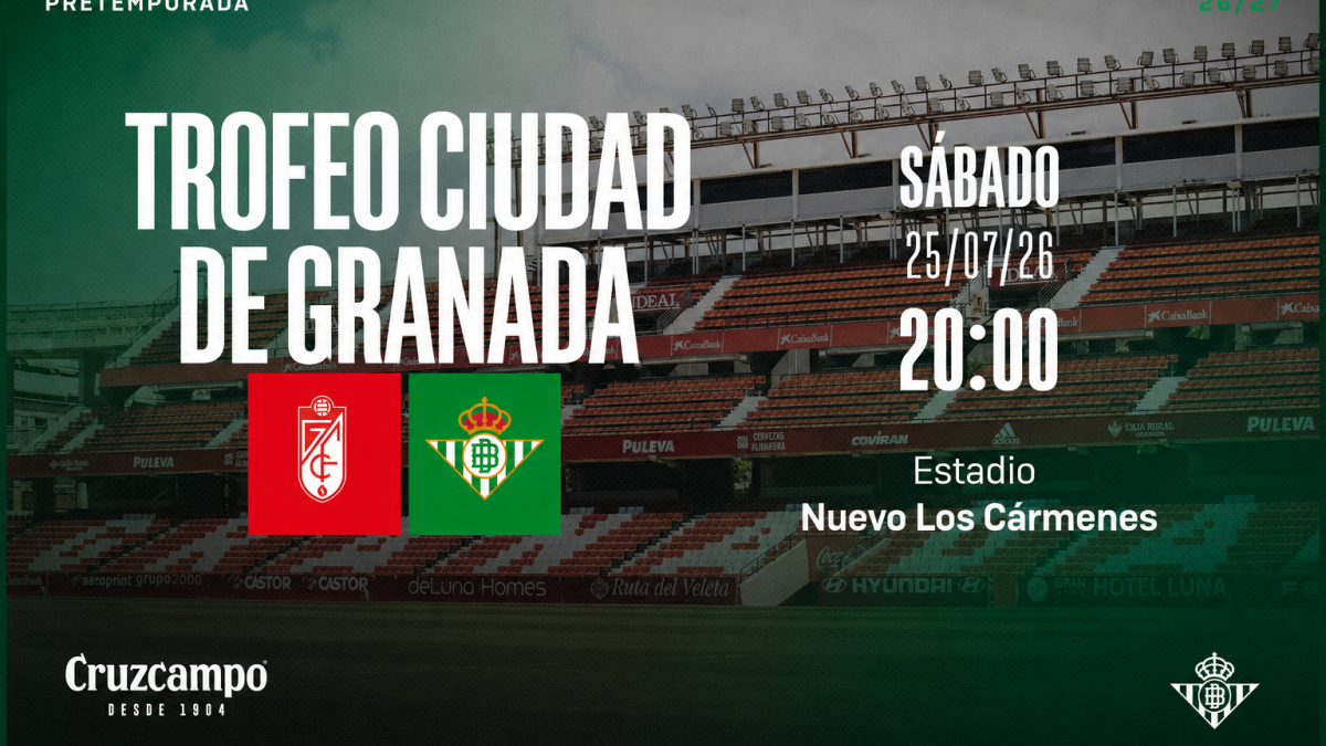 El Betis confirma su tercer amistoso de pretemporada, frente al Granada