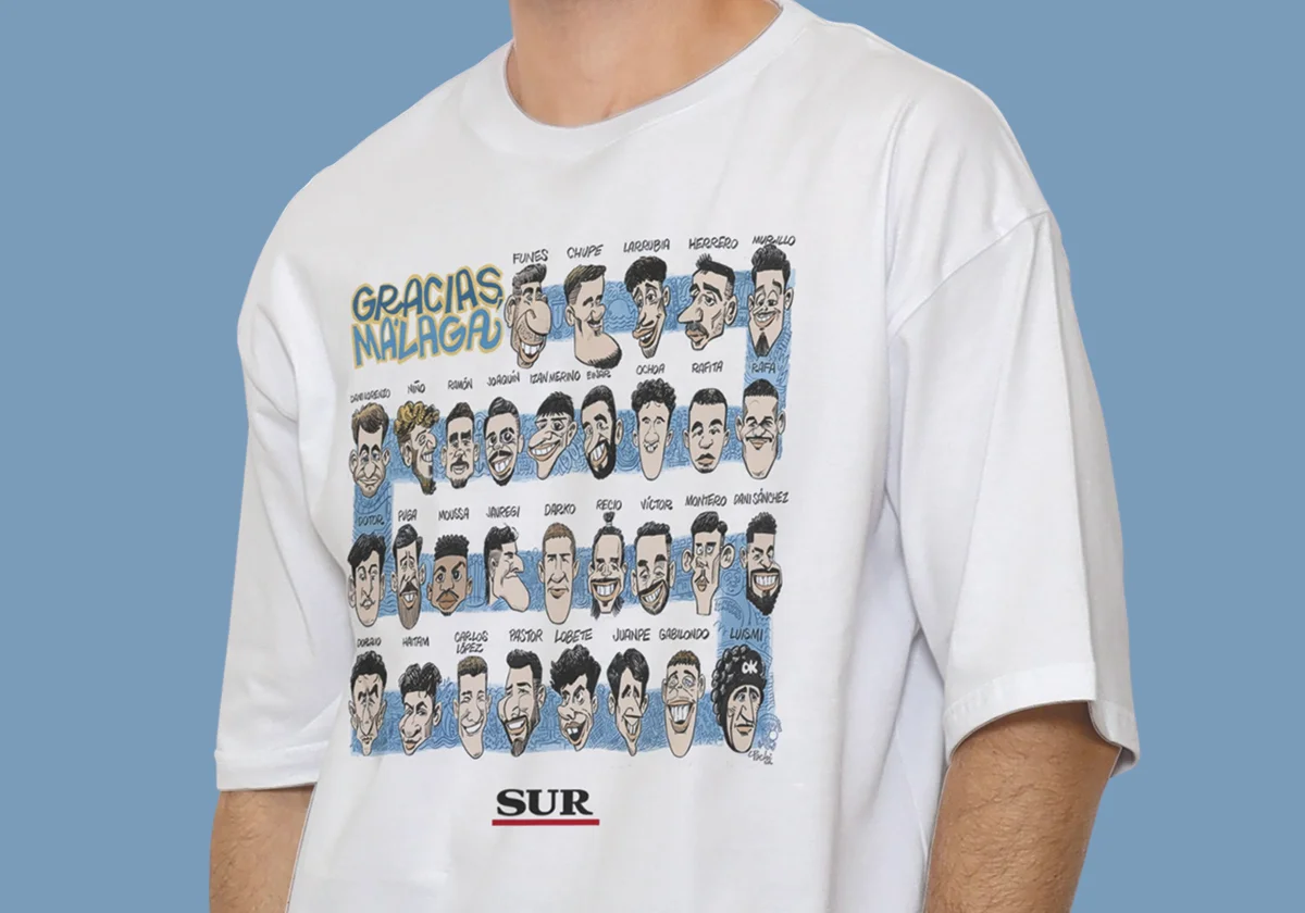 ¡Ya está aquí la camiseta conmemorativa del Málaga! Cómo conseguirla con SUR