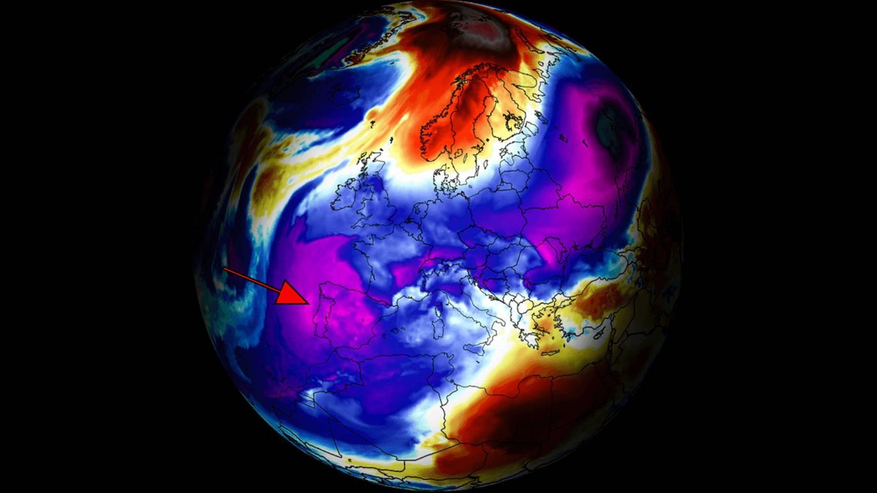 Llega un cambio de tiempo en las próximas horas: Aemet avisa a España por anomalías de frío, nieve y hasta 150 l/m2 de lluvia