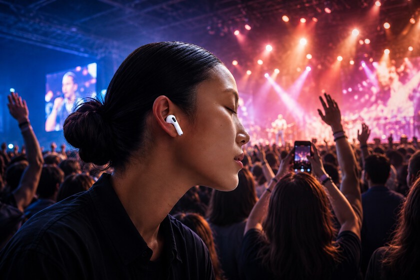 Cada vez más personas acuden a los conciertos con AirPods en las orejas. El motivo es simple: funcionan como tapón