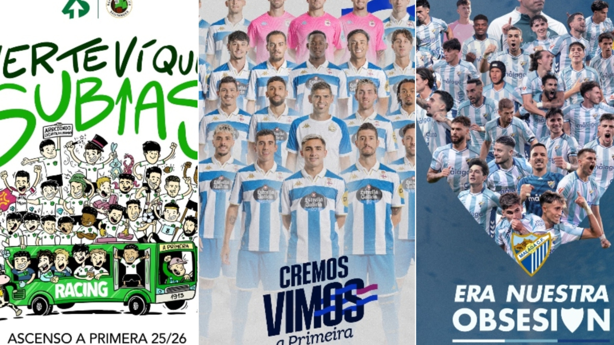 Los ascensos a Primera más locos de la historia: Racing, Dépor y Málaga, de 1ªRFEF a La Liga en cinco años