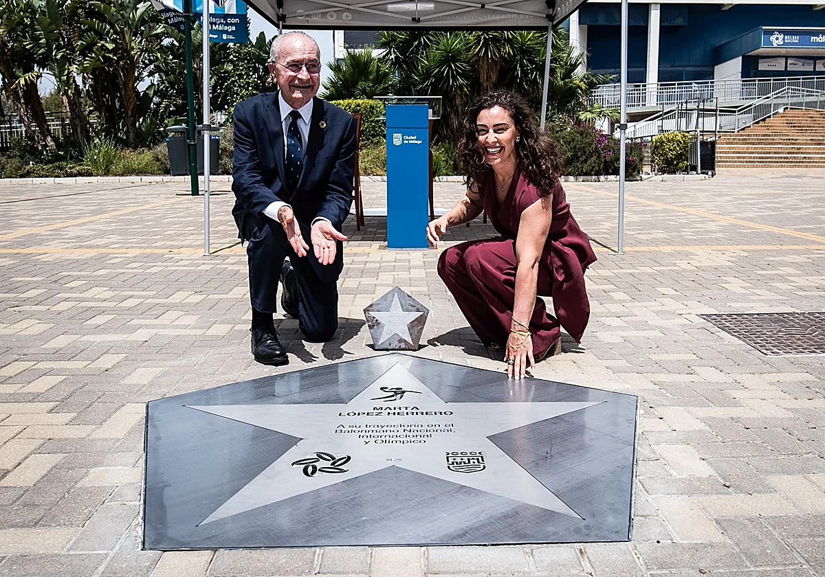 Marta López ya tiene su hueco en el Paseo de las Estrellas junto al Martín Carpena