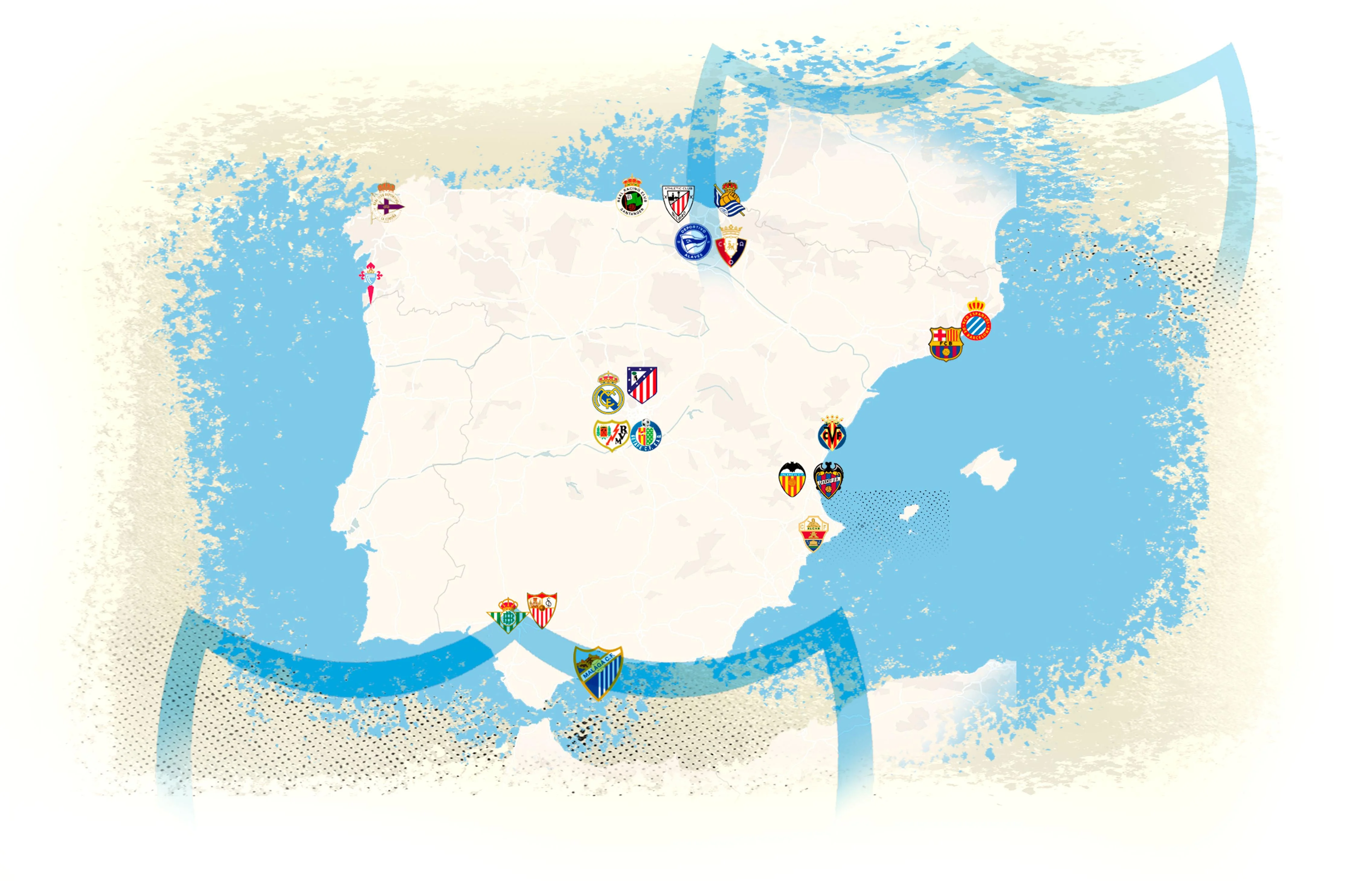 Así queda el mapa de Primera División tras el ascenso del Málaga