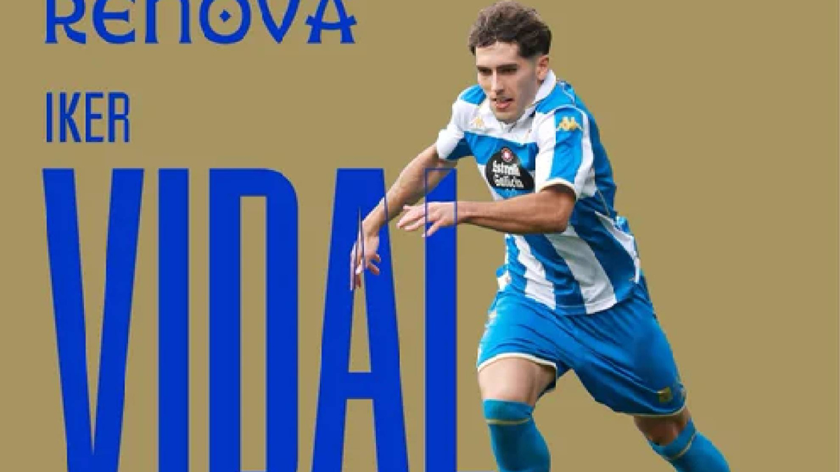 El lateral Íker Vidal renueva una temporada con el Deportivo