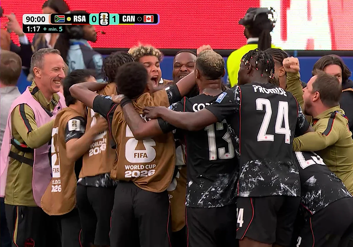 Así ha sido el gol de Canadá a Sudáfrica en el primer partido eliminatorio del Mundial 2026