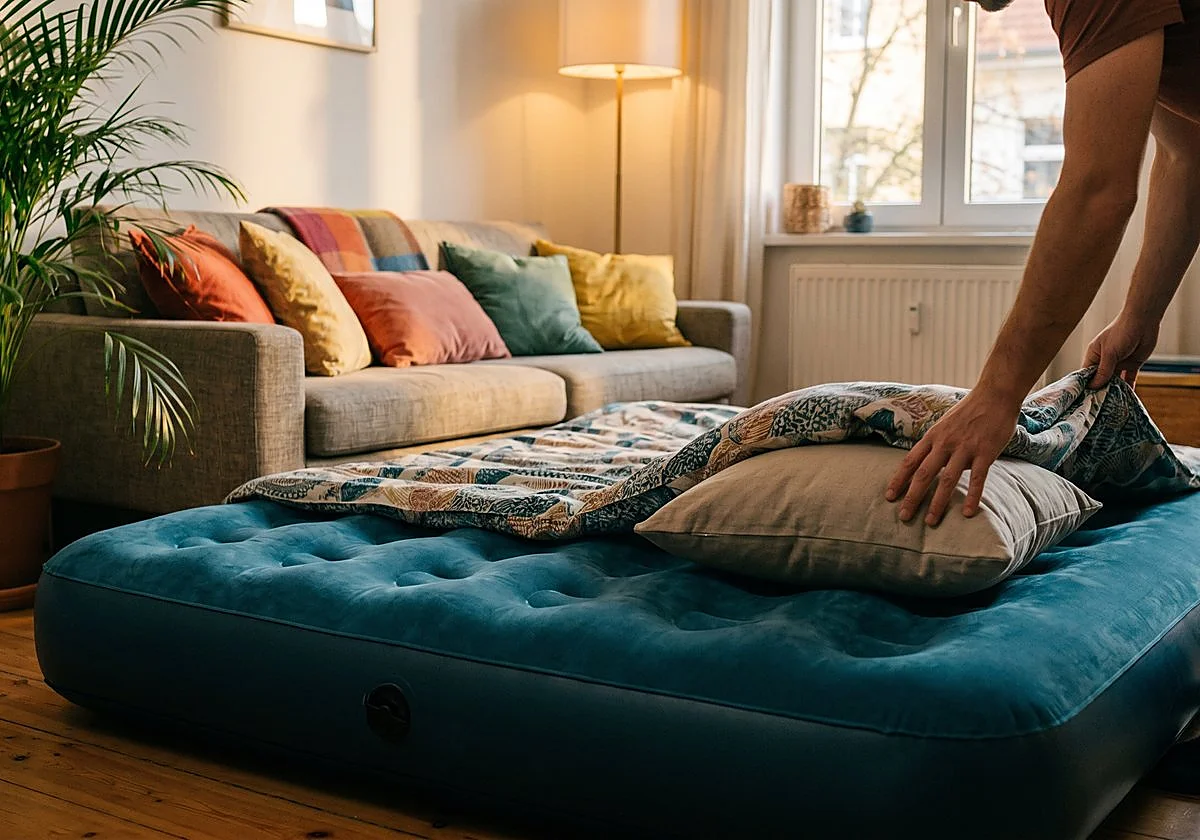 Si necesitas una cama extra y tienes poco espacio, no te pierdas estos colchones hinchables