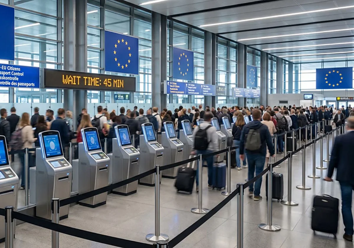 El caos aeroportuario que se avecina este verano: las aerolíneas exigen la retirada del nuevo control biométrico