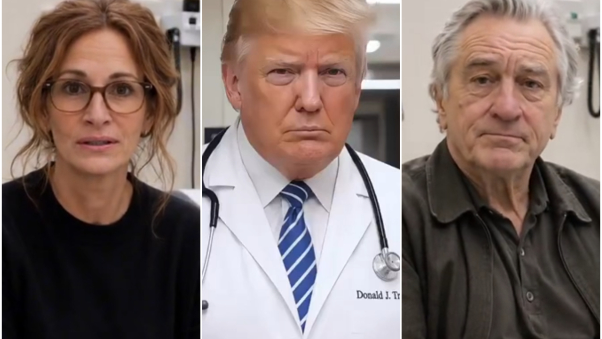 El 'doctor' Trump trata el trastorno antiTrump: aparecen creados con IA Robert De Niro y Julia Roberts