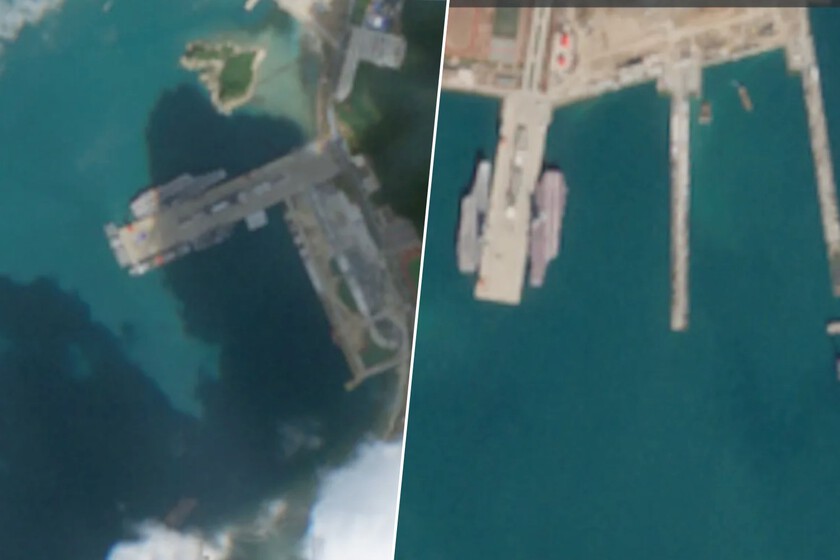 Imágenes por satélite han revelado que China ha juntado sus portaaviones más importantes. Y eso solo puede significar una cosa