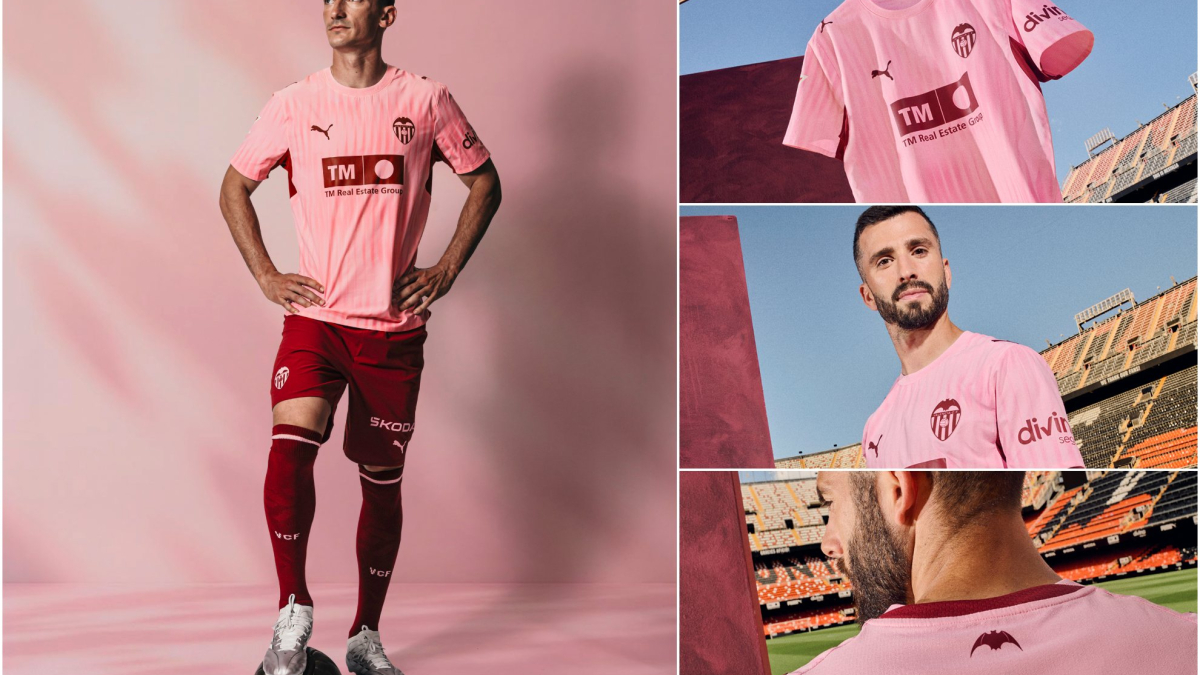 El Valencia elige el rosa para su tercera equipación de la temporada 2026-27