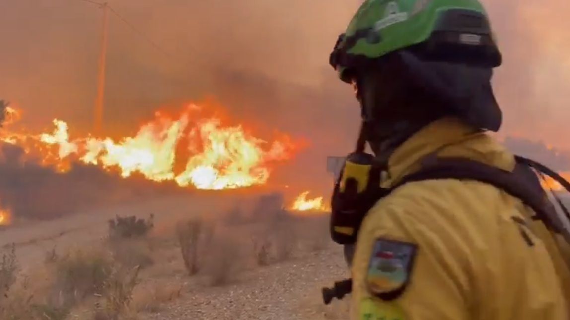 La "velocidad extraordinaria" del fuego en Los Gallardos pilló en "una ratonera" a dos grupos que huían por su cuenta