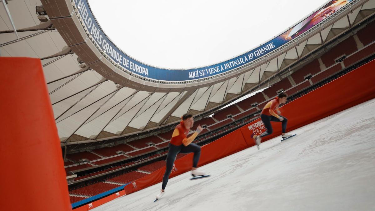 El mejor patinador español alucina con la pista del Metropolitano: "Se siente como las profesionales"