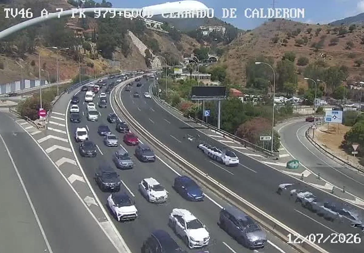 Un nuevo accidente en la A-7 a la altura de El Palo vuelve a dejar retenciones de tráfico en Málaga