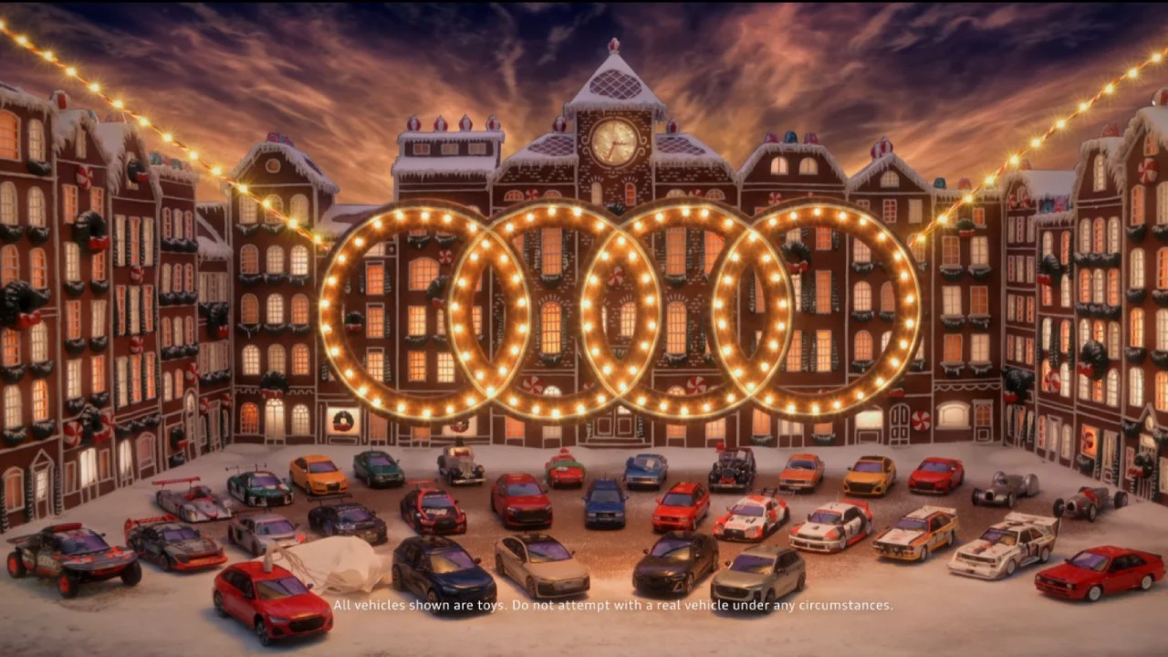 Así te felicita Audi las Navidades: un original vídeo con miniaturas de sus coches históricos y sin necesidad de IA