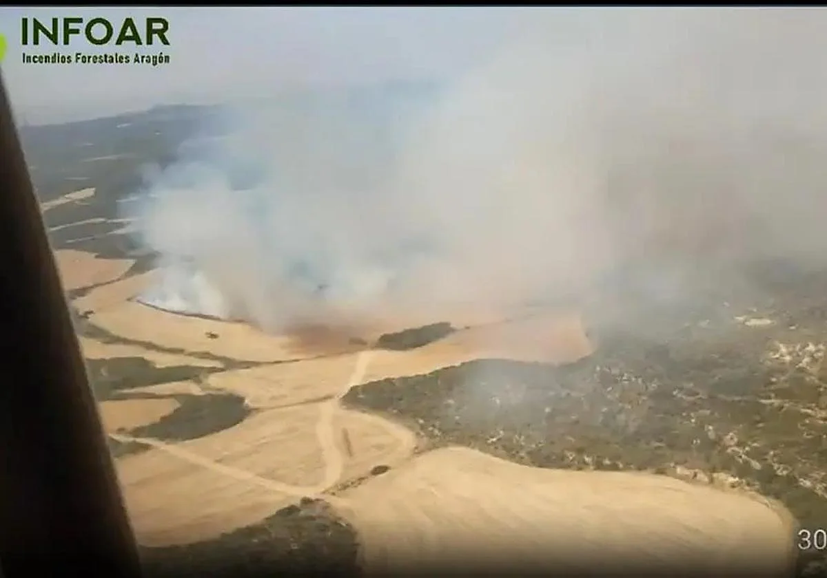 El Gobierno de Aragón envía un ES-ALERT para ordenar la evacuación de Orés y Asín (Zaragoza) por un incendio