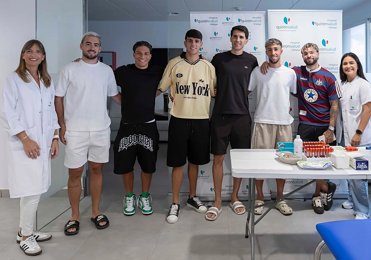 Una analítica, el último reconocimiento médico de la pretemporada para los jugadores del Málaga