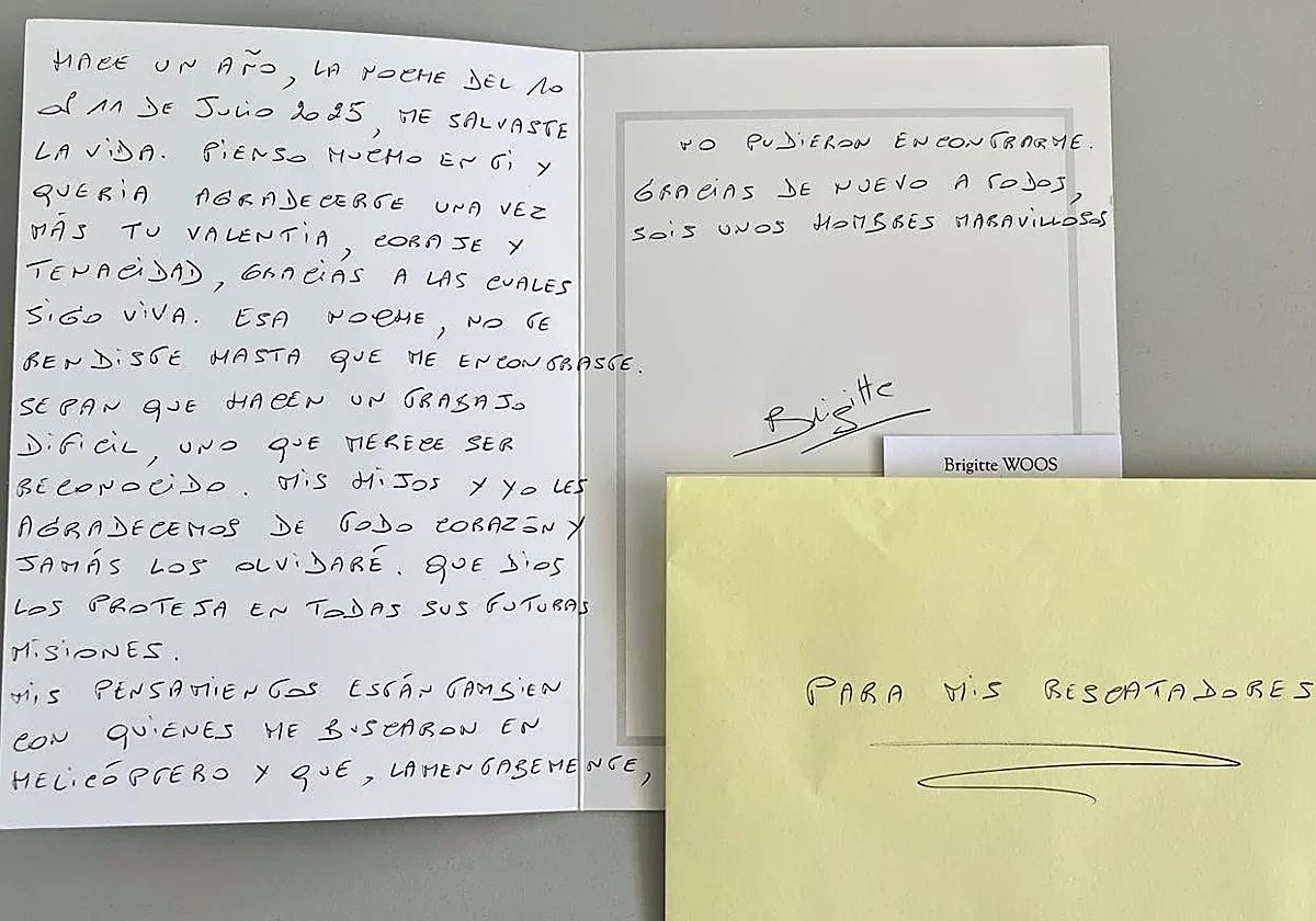 «Esa noche no os rendisteis»: la emotiva carta de Brigitte a los marineros que le salvaron la vida en Manilva