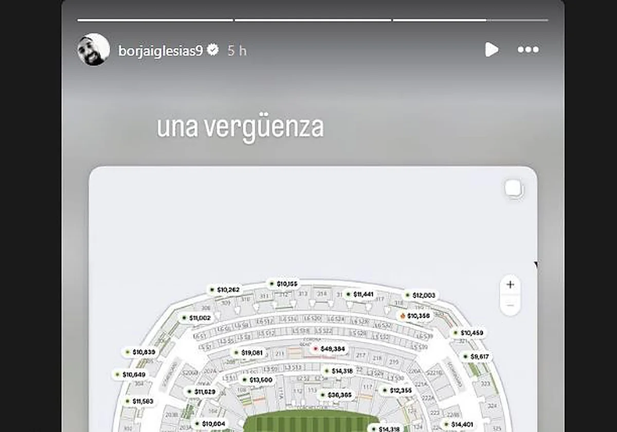 Borja Iglesias alza la voz por el precio de las entradas de la final del Mundial: «Una vergüenza»