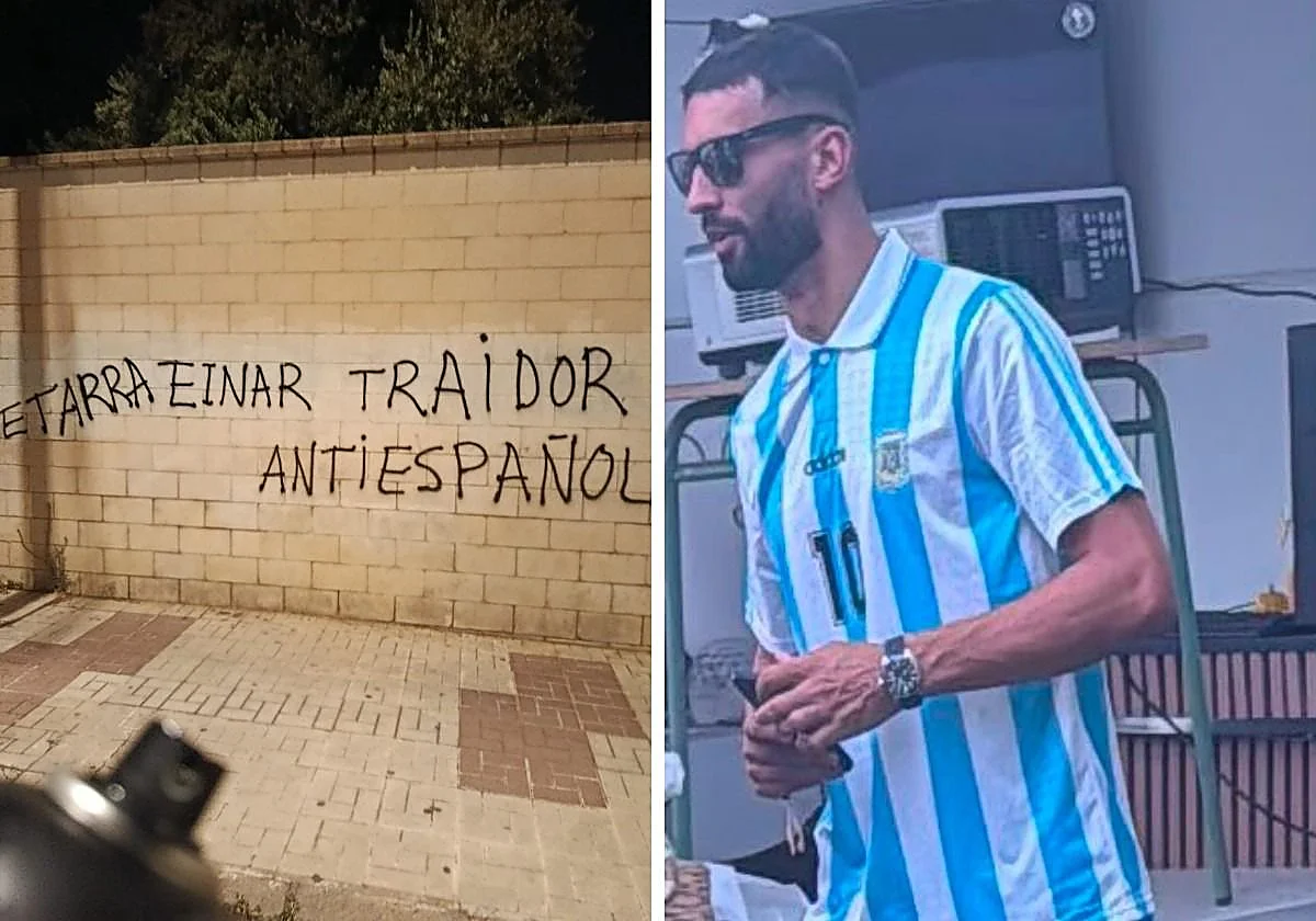 Aparecen pintadas contra Galilea tras difundirse una foto suya con la camiseta argentina