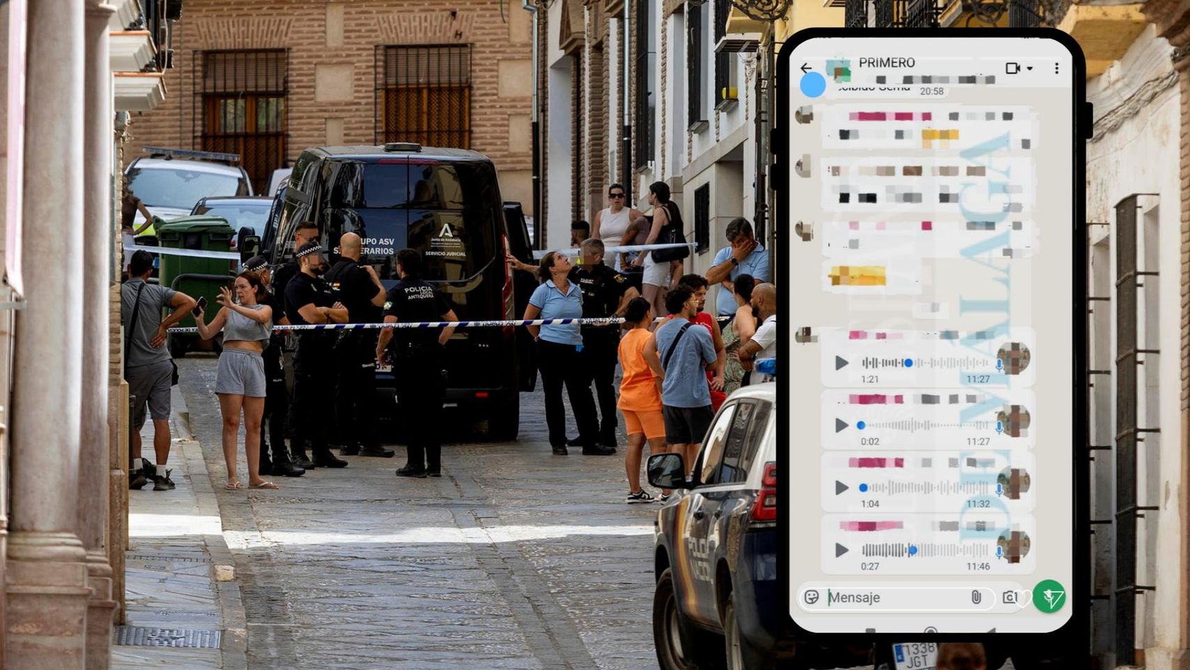 El presunto asesino de María en Antequera la insultó en un grupo de WhatsApp y se suicidó: "No quiere a los niños"