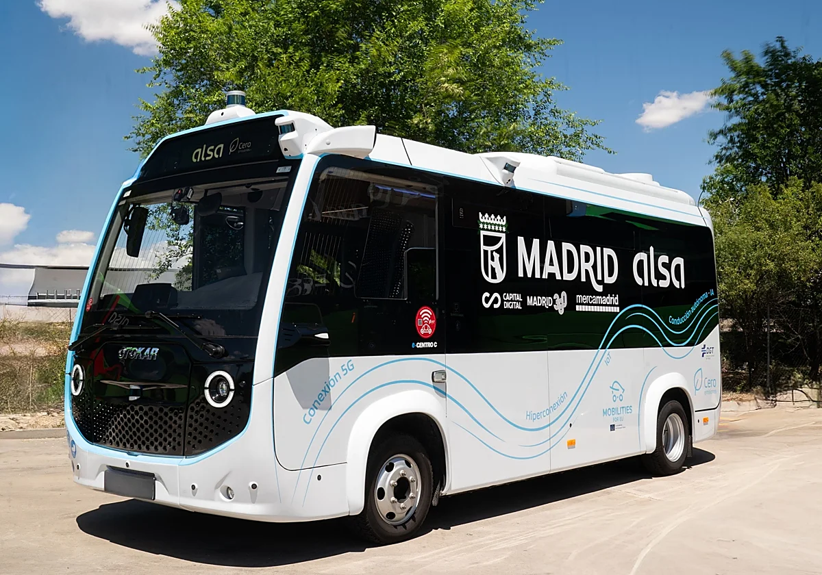 Alsa pone en marcha en Madrid el primer autobús autónomo y a demanda de España
