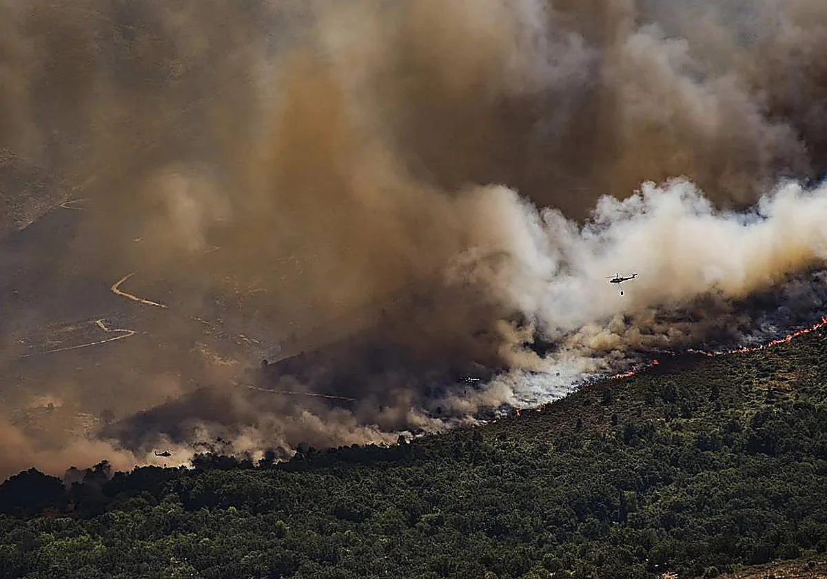 El incendio de Burgohondo obliga a confinar a varias localidades de Ávila y evacuar a un centenar de personas