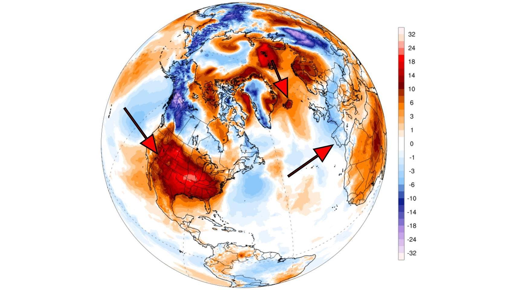 Aemet avisa a España por frío intenso en fin de año mientras Islandia alcanza 20 ºC y EEUU sufre un calor histórico