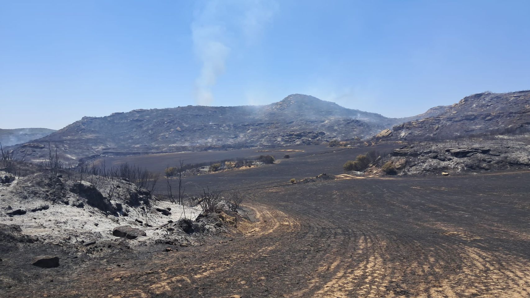 La zona cero del mayor incendio de este verano en Aragón, una semana después: "Las primeras horas han sido muy duras"