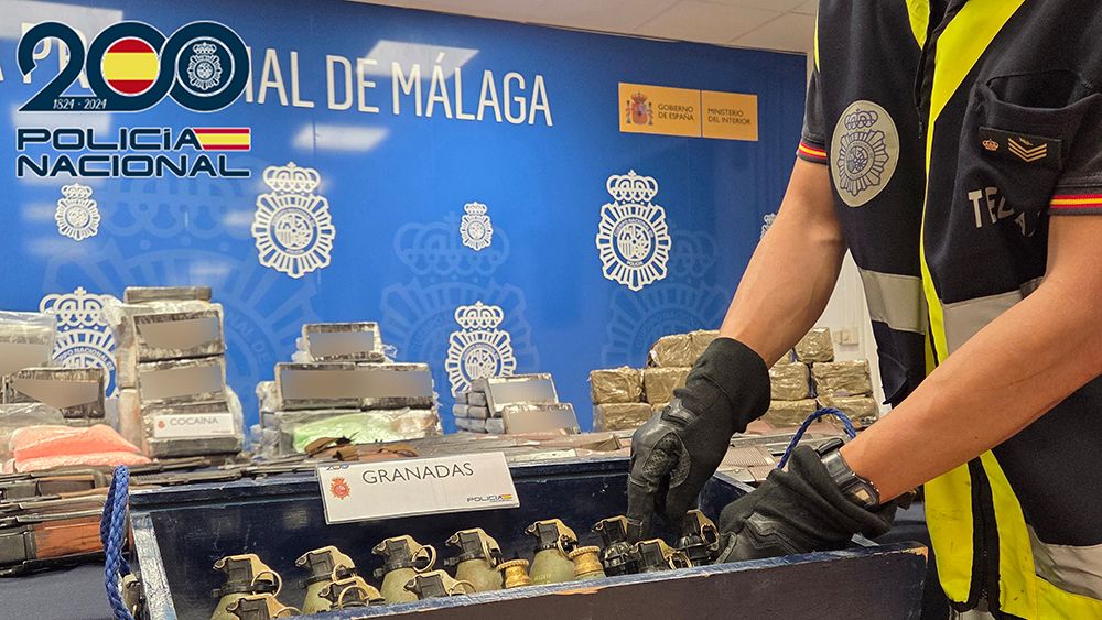La Policía destapa en Málaga una peligrosa red criminal con un arsenal de guerra y 120 kilos de cocaína