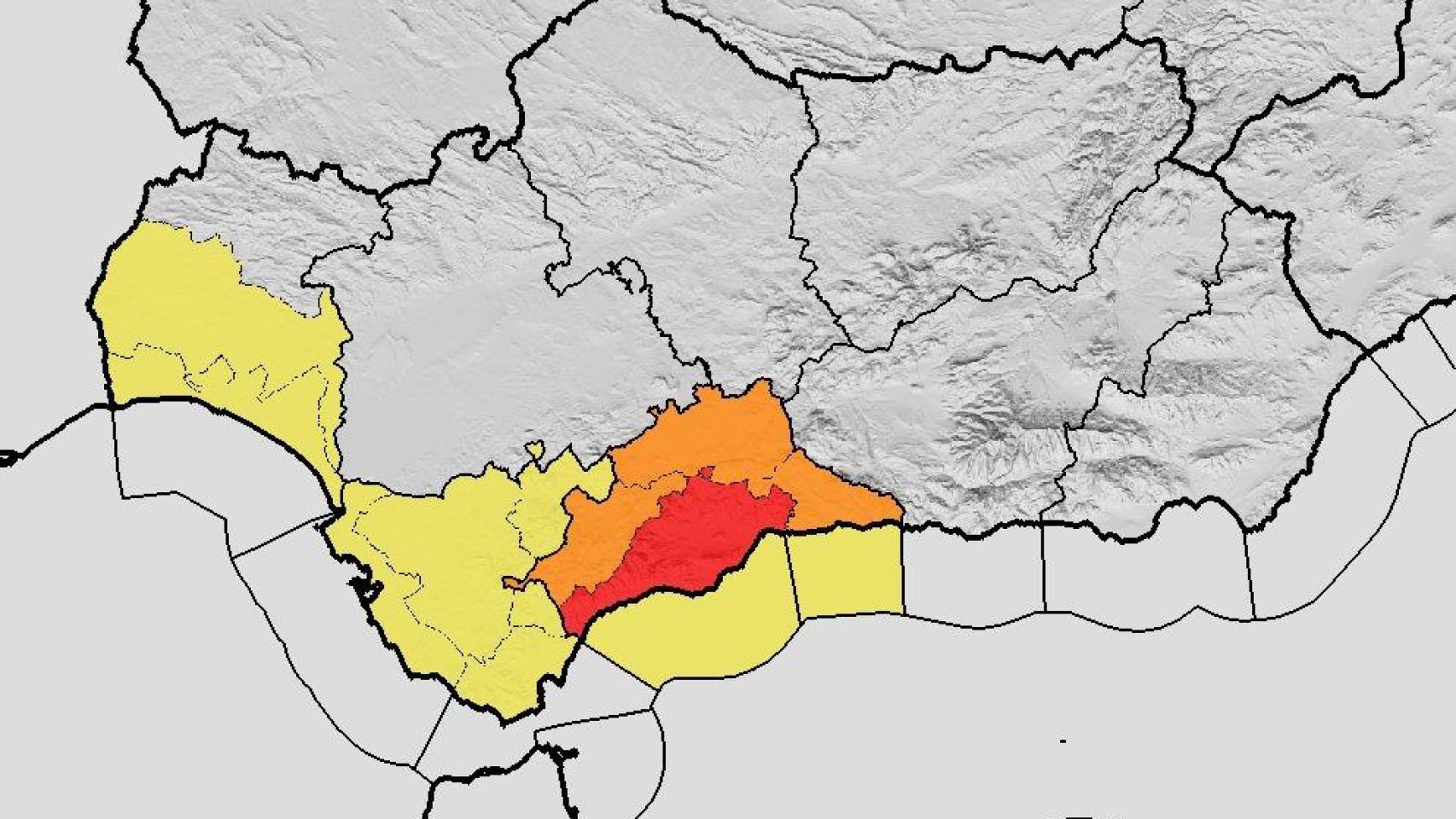 El temporal de lluvia en Málaga, en directo: activado el aviso rojo en Sol y Guadalhorce