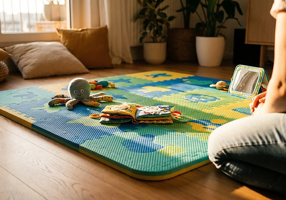 Estas alfombras interactivas para bebés convierten el suelo en un lugar de juego seguro y divertido
