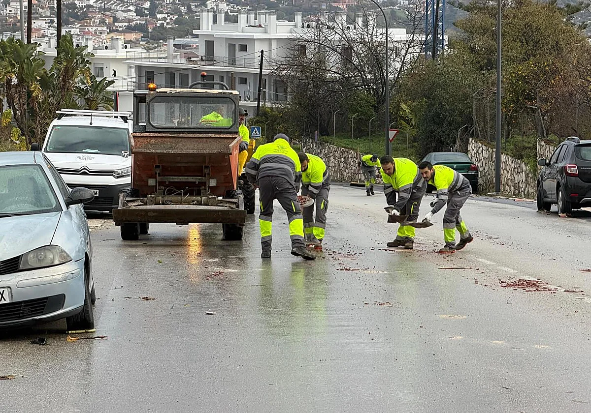 El interior de Málaga se repone del temporal: «No se podía andar por las calles y la luz se iba por momentos»