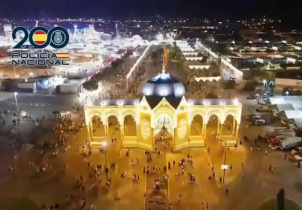 El real de la Feria de Málaga, a vista de pájaro