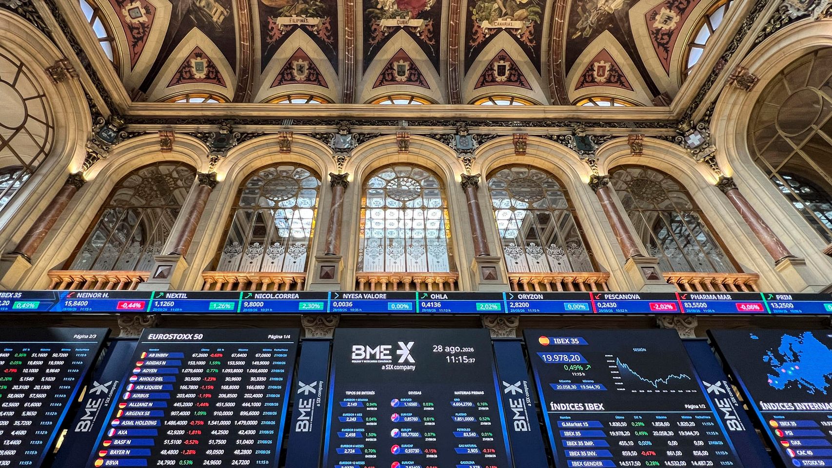 El Ibex 35 recupera los 20.000 puntos y sube un 0,4% en una semana que acaba con el foco puesto en Jackson Hole