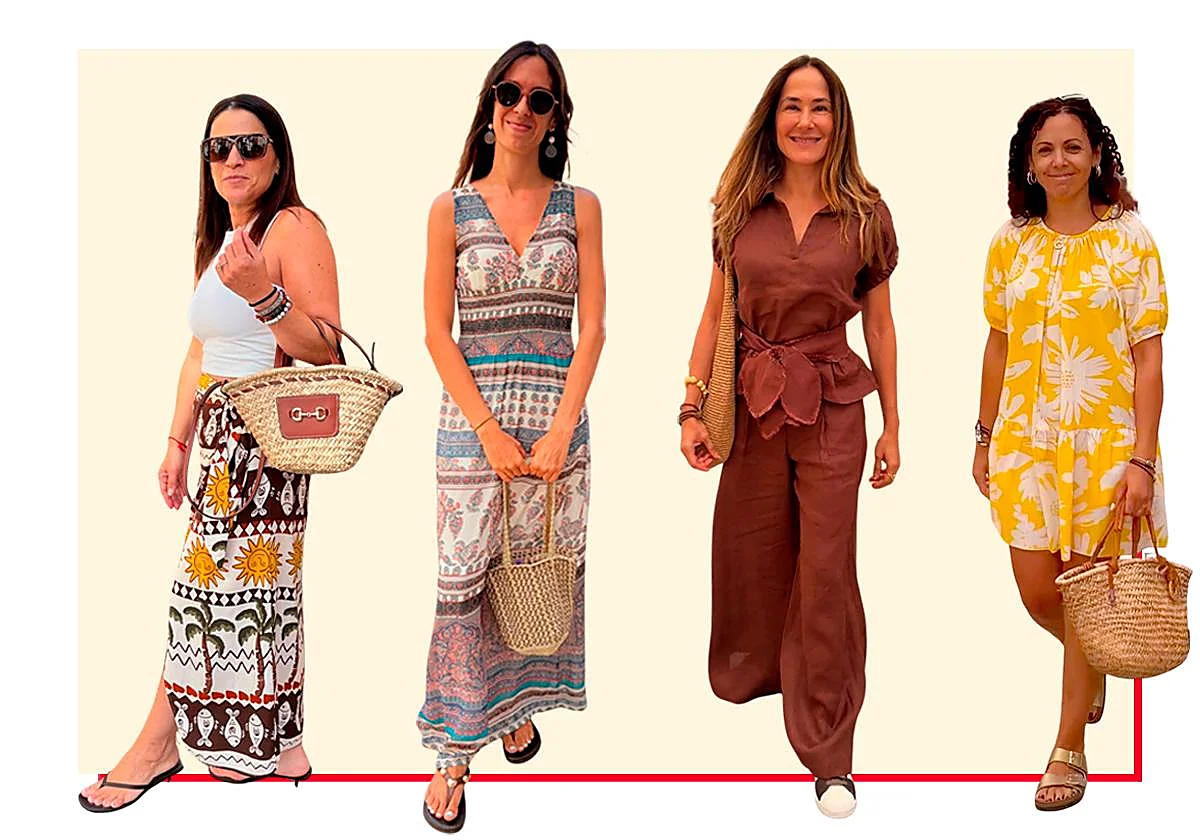 Entre faldas pareo, túnicas y bolsos de rafia: el street style de Málaga aún se aferra al verano