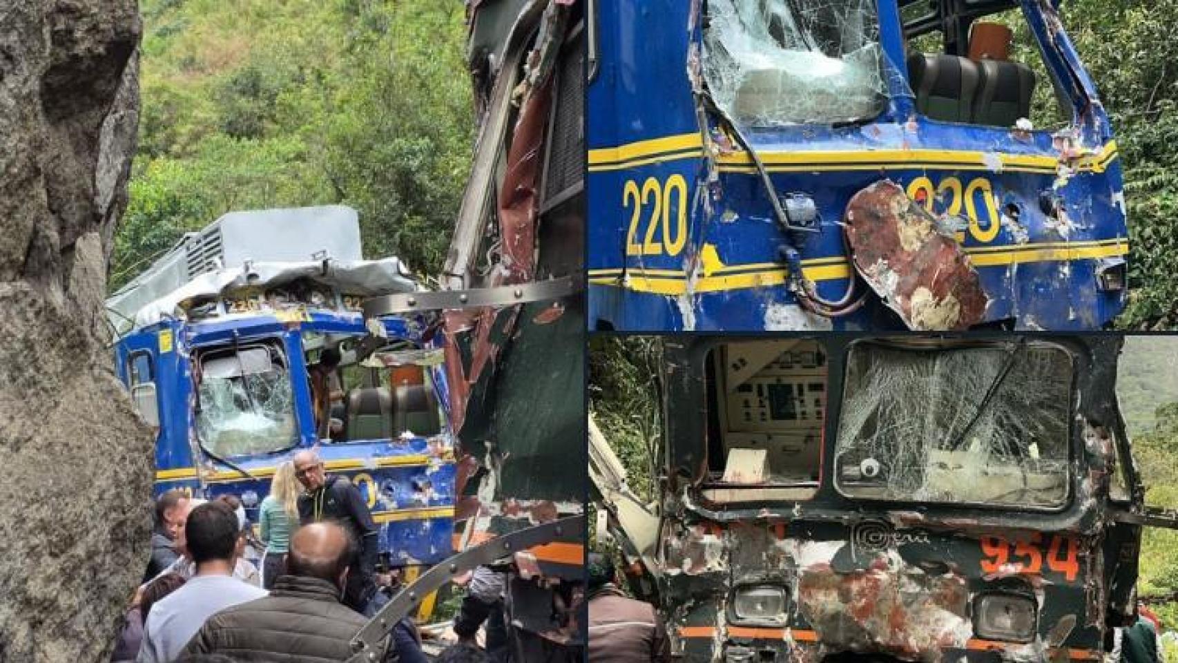 Un muerto y 30 heridos tras el choque frontal de dos trenes en la vía a Machu Picchu