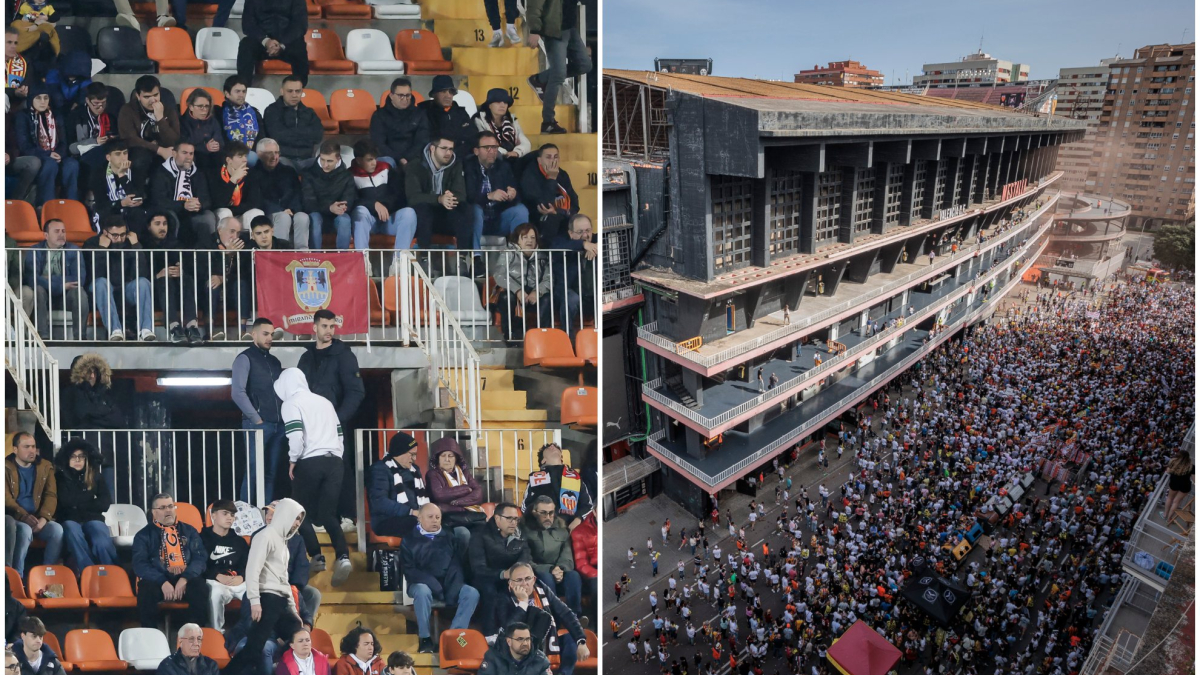 La afición del Valencia prepara protestas en Mestalla durante el partido ante el Barcelona: "El último gran servicio a nuestro club"