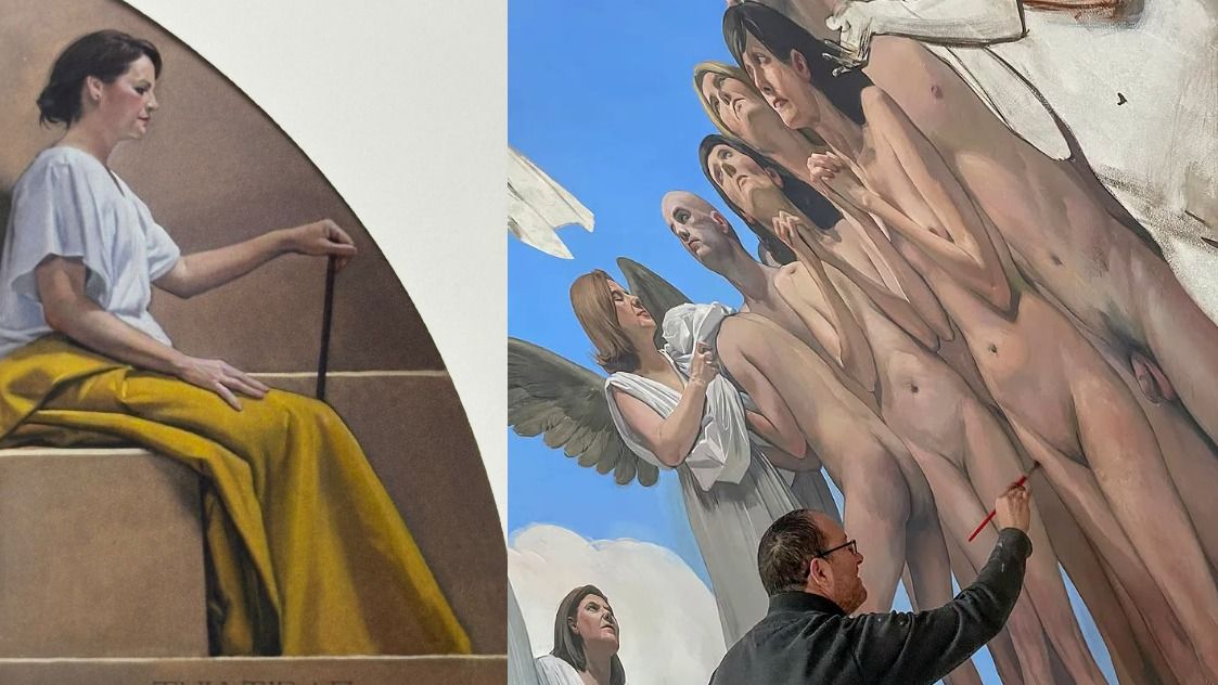 Los frescos del Santuario del Saliente desatan la polémica en Albox: desnudos, un exalcalde 'diabólico' y retrato a la alcaldesa