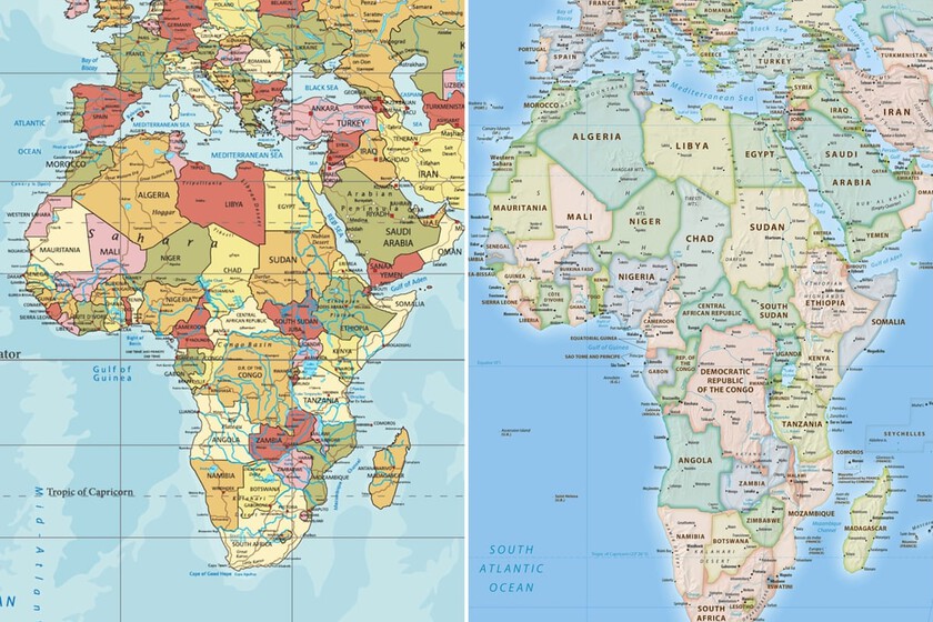 Hemos vivido 450 años con una imagen equivocada del tamaño de África. Un mapa a escala revela su verdadera y descomunal dimensión