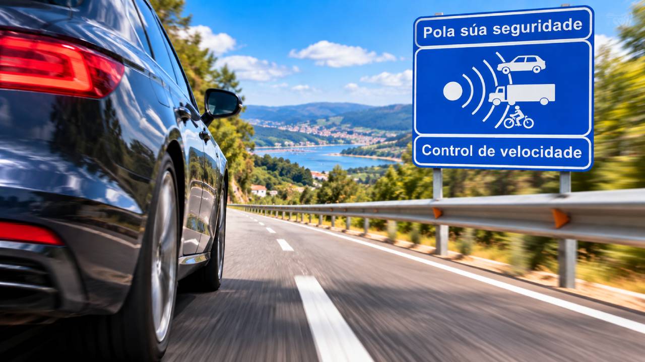 En Galicia, el exceso de velocidad ya se mide por segundos: una multa cada 103