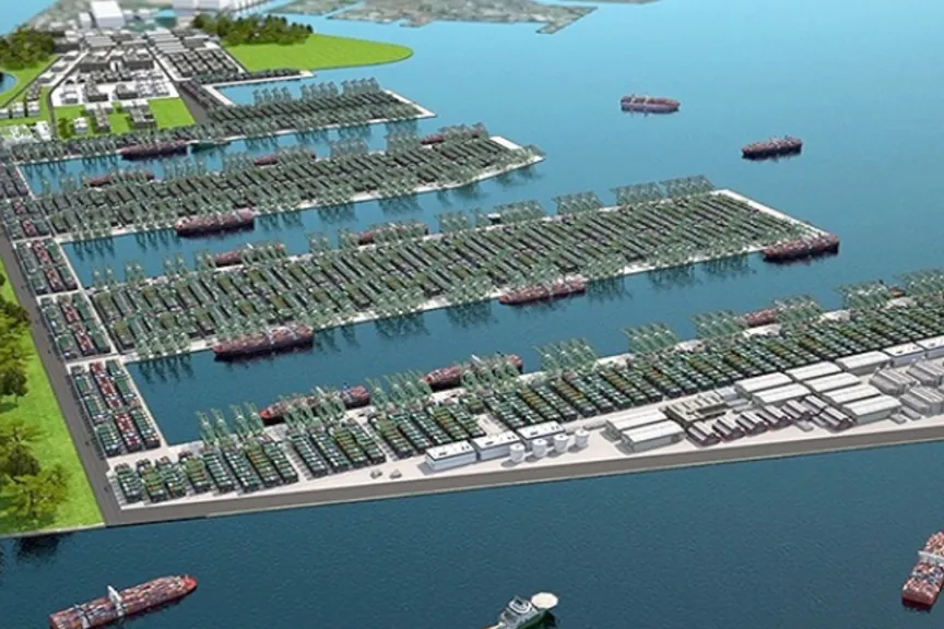 Singapur construye un megapuerto automatizado para ser una potencia marítima en 2040