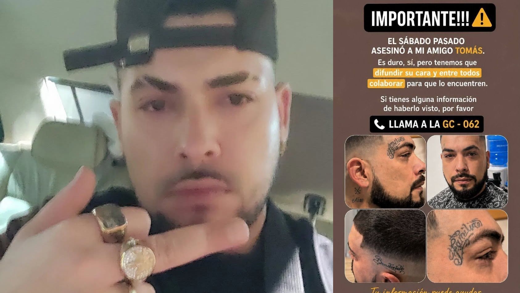 Un testigo del asesinato del 'Migalo' a Tomás, maquinista de Renfe, tras 18 días de búsqueda: "Quiero que lo arresten ya"