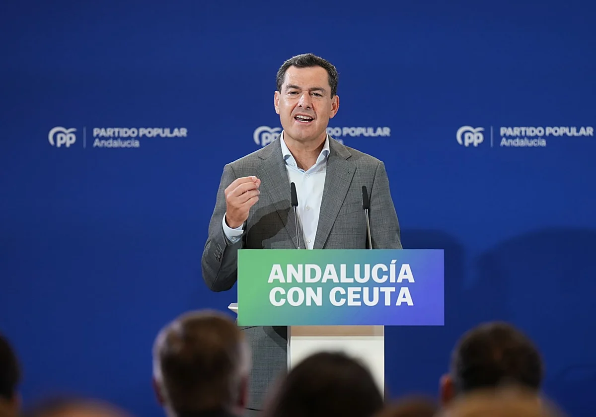 Moreno lanza al PP-A hacia las elecciones con Ceuta y el narco en el centro de su discurso