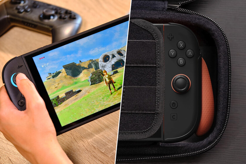 Este combo (disponible en Amazon) soluciona dos aspectos clave de Switch 2: mejora su ergonomía y la protege mientras no juegas