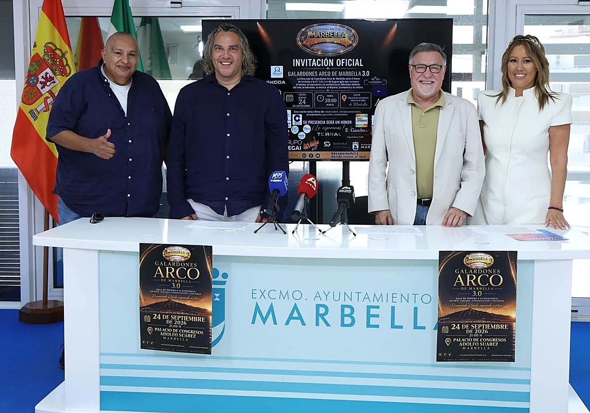 La III Gala Arco de Marbella reunirá el día 24 a referentes de la música, la cultura, el deporte y la comunicación