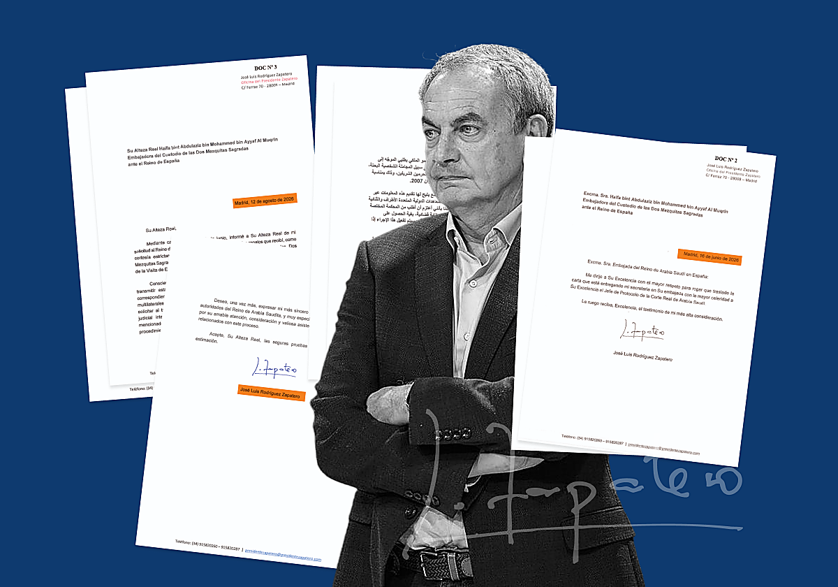 Estas son las dos cartas que Zapatero ha enviado a Arabia pidiendo ayuda con las joyas