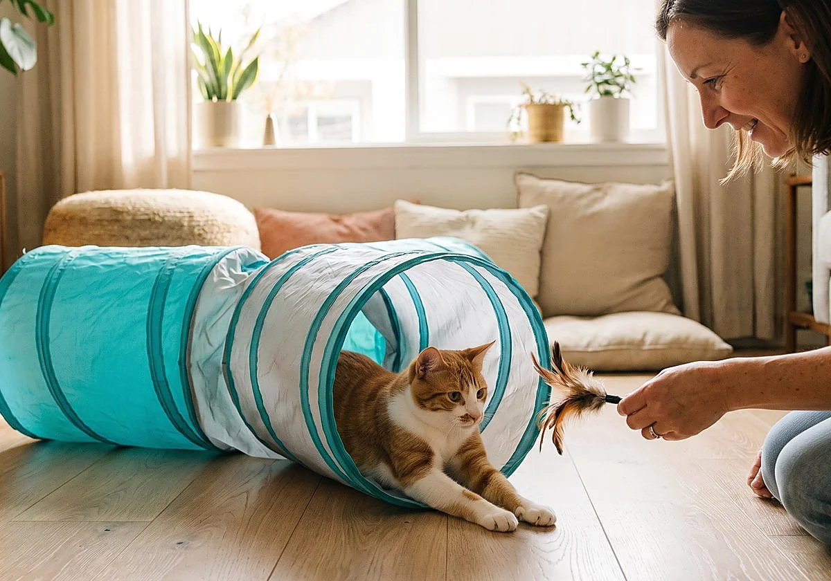 Los mejores túneles, casas y camas que sirven de escondite a tu gato en casa