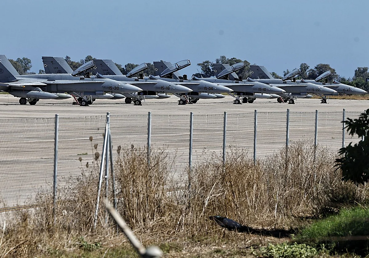 Estos son los cazas que vuelan en el ejercicio 'Eagle Eye' en la Base Aérea de Málaga