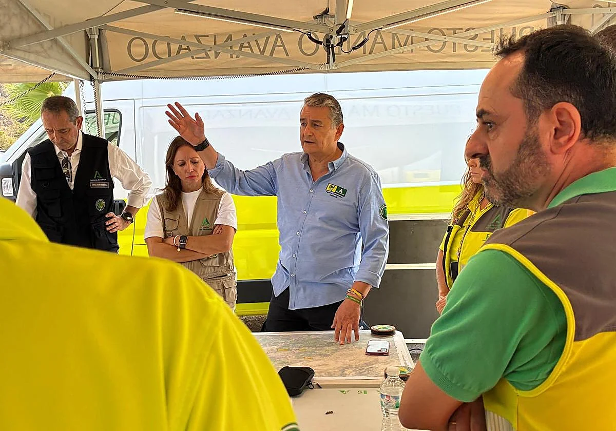 La Junta destaca la complicación del incendio de Igualeja por el fuerte viento, pero el fuego «se aleja de la población»
