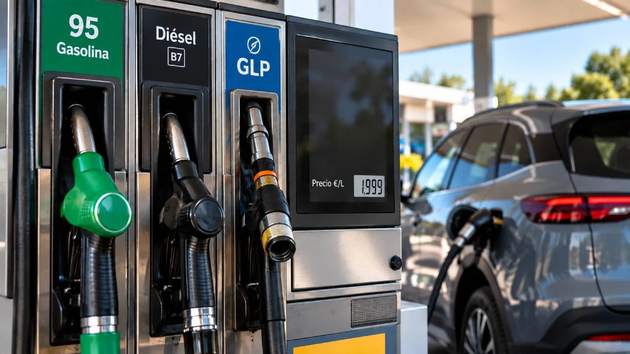 Gasolina y diésel rozan los 2 euros, el GNC les sigue de cerca y el GLP resiste en 1,10 euros
